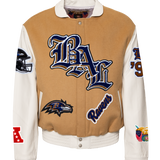 Baltimore Ravens Wool & Leather Old English Varsity Jacket
