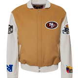 SAN FRANCISCO 49ERS WOOL & LEATHER VARSITY JACKET
