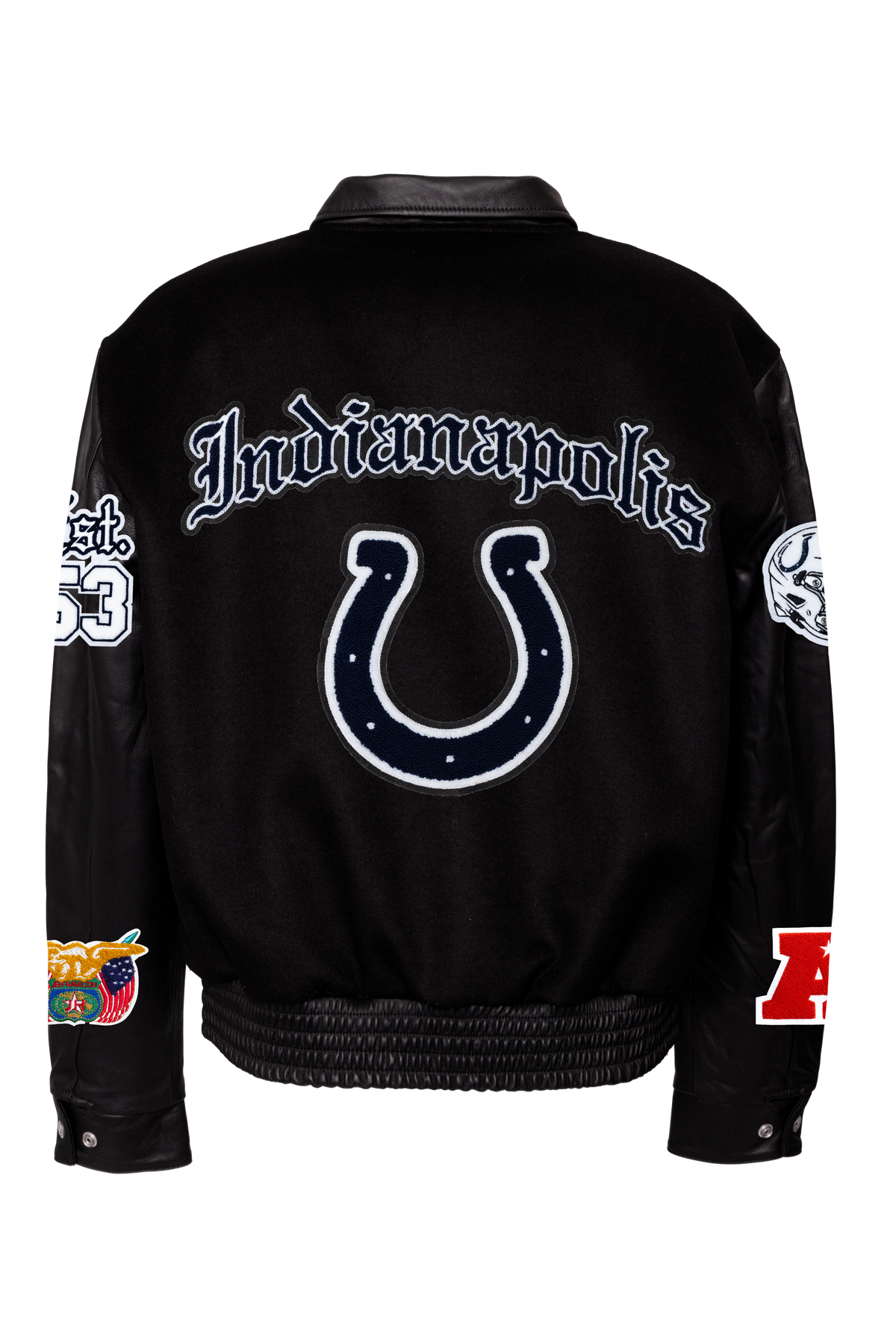 Indianapolis Colts Wool & Leather Old English Varsity Jacket