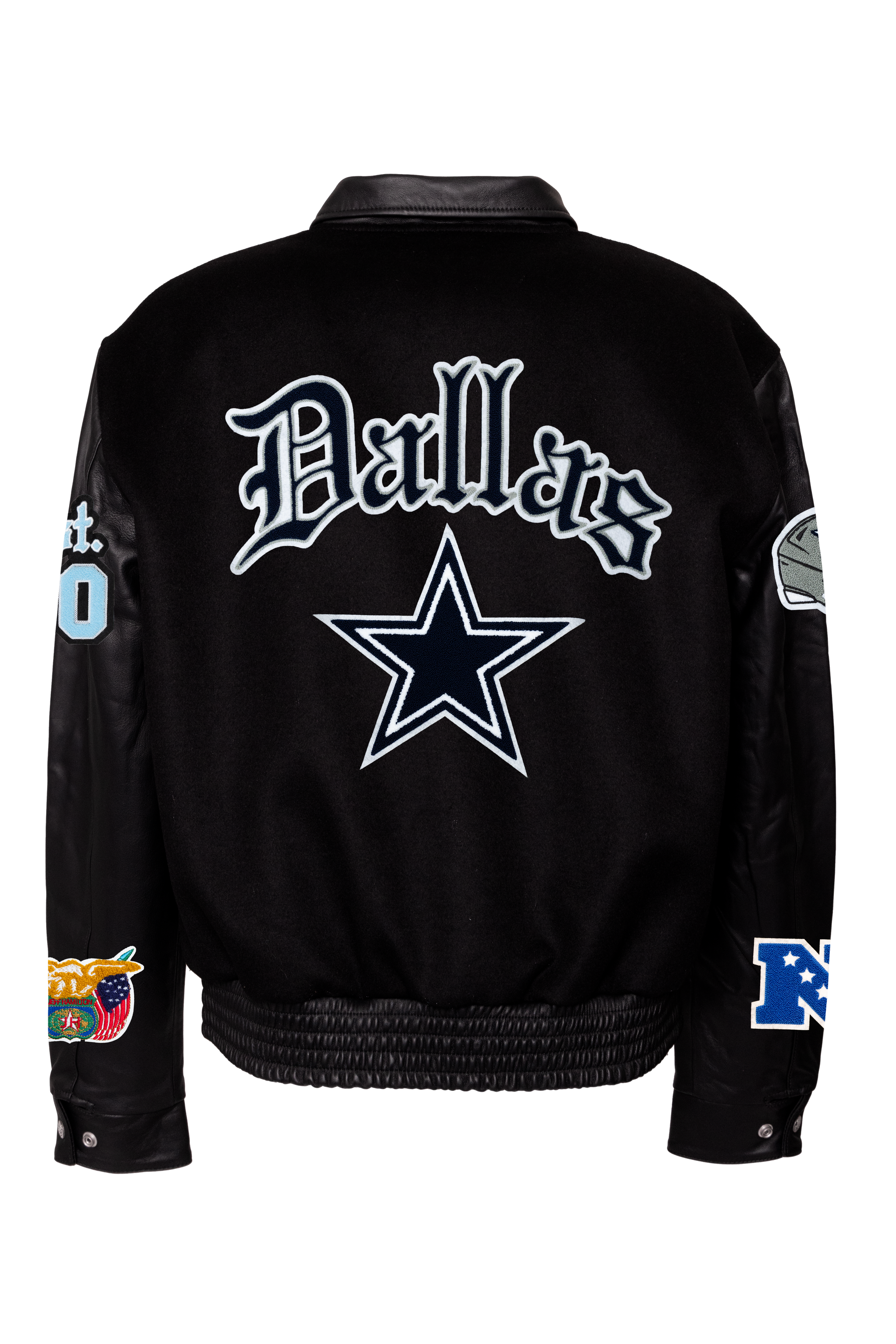 Dallas Cowboys Wool & Leather Old English Varsity Jacket – Jeff