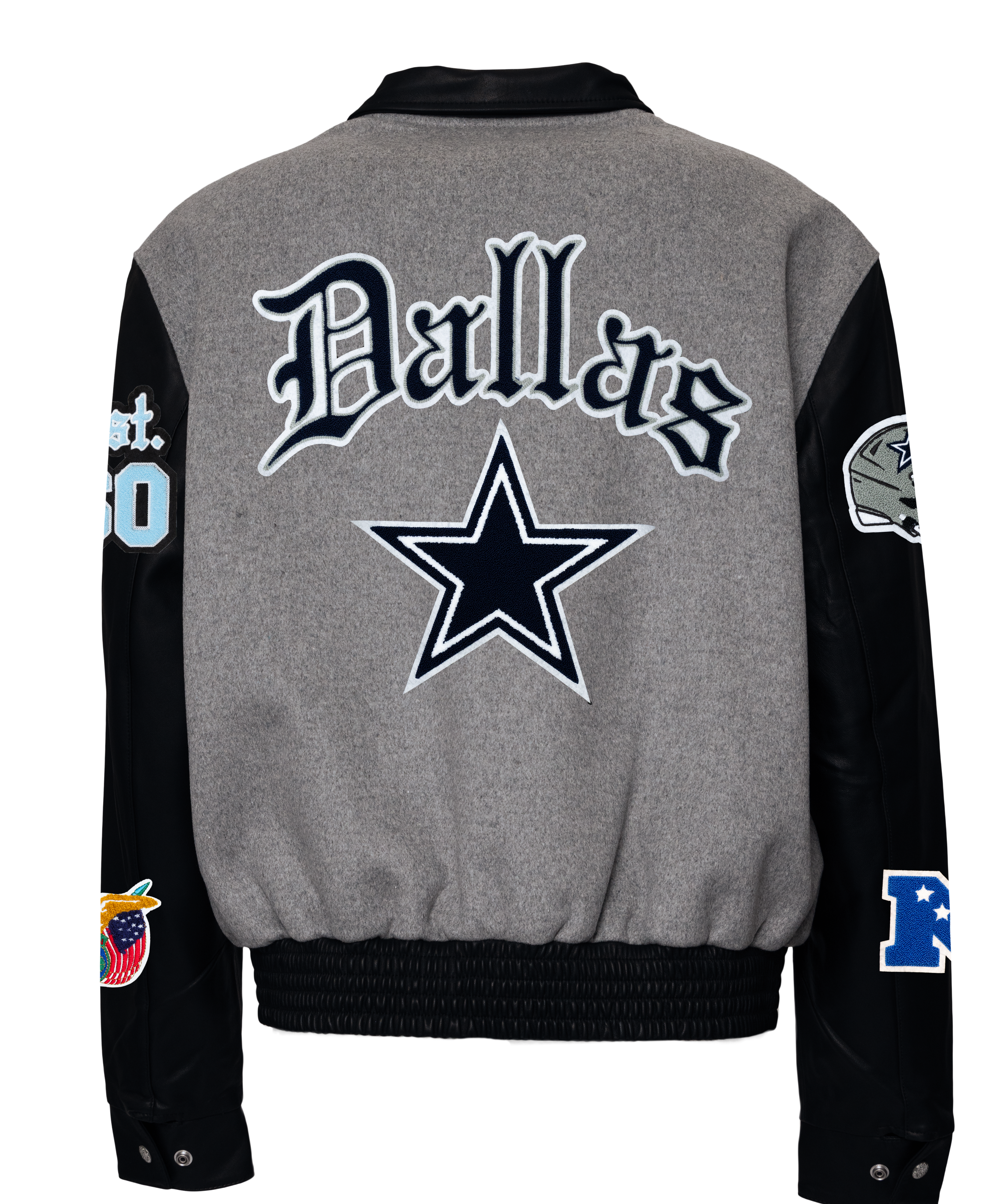 Dallas Cowboys Wool & Leather Old English Varsity Jacket