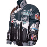 Philadelphia Eagles 2-Time Super Bowl Champions Genuine Leather Jacket