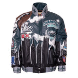 Philadelphia Eagles 2-Time Super Bowl Champions Genuine Leather Jacket
