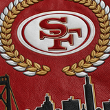 The Golden Gate Dynasty — San Francisco 49ers Vegan Leather Skyline Jacket