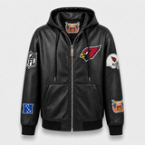 Arizona Cardinals Lightweight Vegan Zip-Up Hooded Jacket