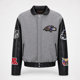 Baltimore Raven Wool & Leather Varsity Jacket