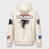 Atlanta Falcons Lightweight Vegan Zip-Up Hooded Jacket White