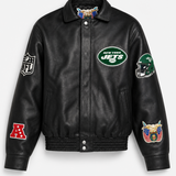 New York Jets Full Leather Jacket Black