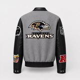Baltimore Raven Wool & Leather Varsity Jacket