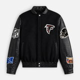 Atlanta Falcons Wool & Leather Varsity Jacket Black/Black