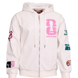 FIFA World Cup 2026 Miami Vegan Leather Zip-Up Hooded Jacket