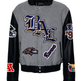 Baltimore Ravens Wool & Leather Old English Varsity Jacket
