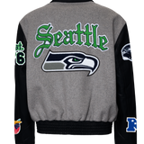 Seattle Seahawks Wool & Leather Old English Varsity Jacket