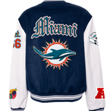 Miami Dolphins Wool & Leather Old English Varsity Jacket