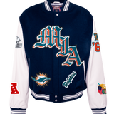Miami Dolphins Wool & Leather Old English Varsity Jacket