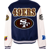 SAN FRANCISCO 49ERS WOOL & LEATHER VARSITY JACKET