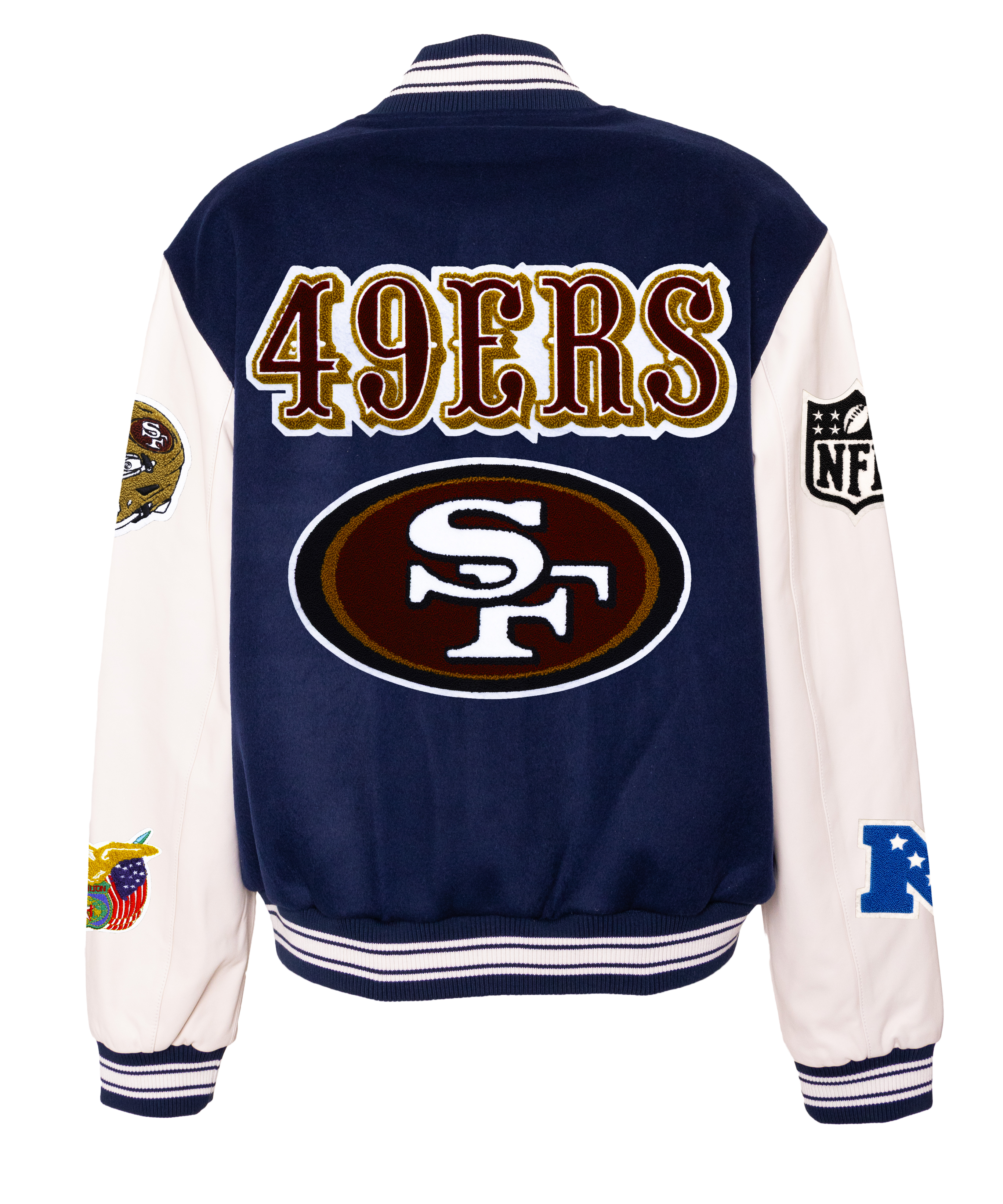 SAN FRANCISCO 49ERS WOOL & LEATHER VARSITY JACKET
