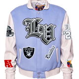 Las Vegas Raiders Wool & Leather Old English Varsity Jacket