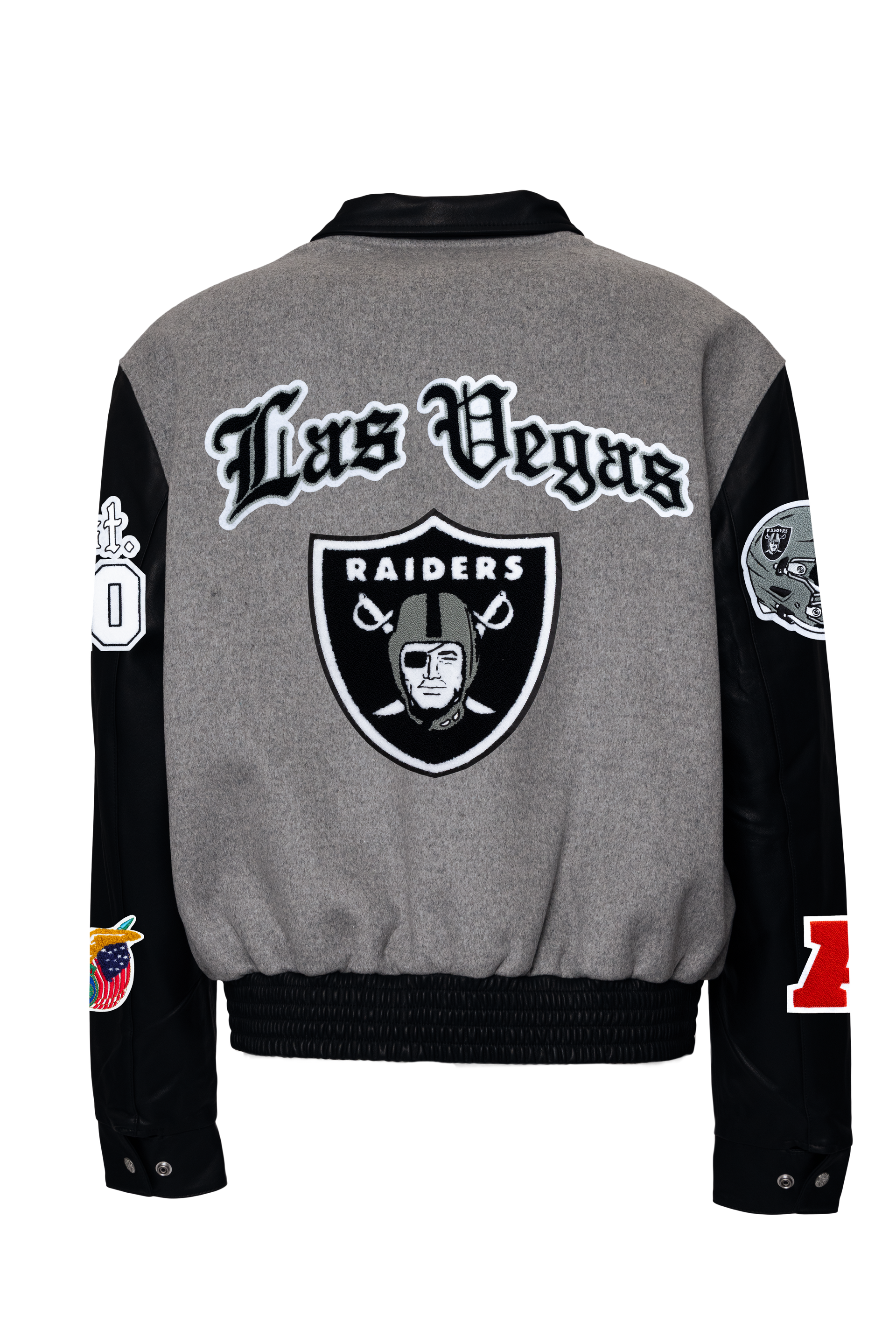 Las Vegas Raiders Wool & Leather Old English Varsity Jacket – Jeff