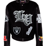 Las Vegas Raiders Wool & Leather Old English Varsity Jacket