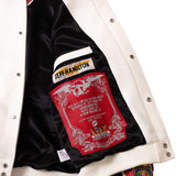 Super Bowl 2025 Wool & Leather Varsity Jacket White/Black