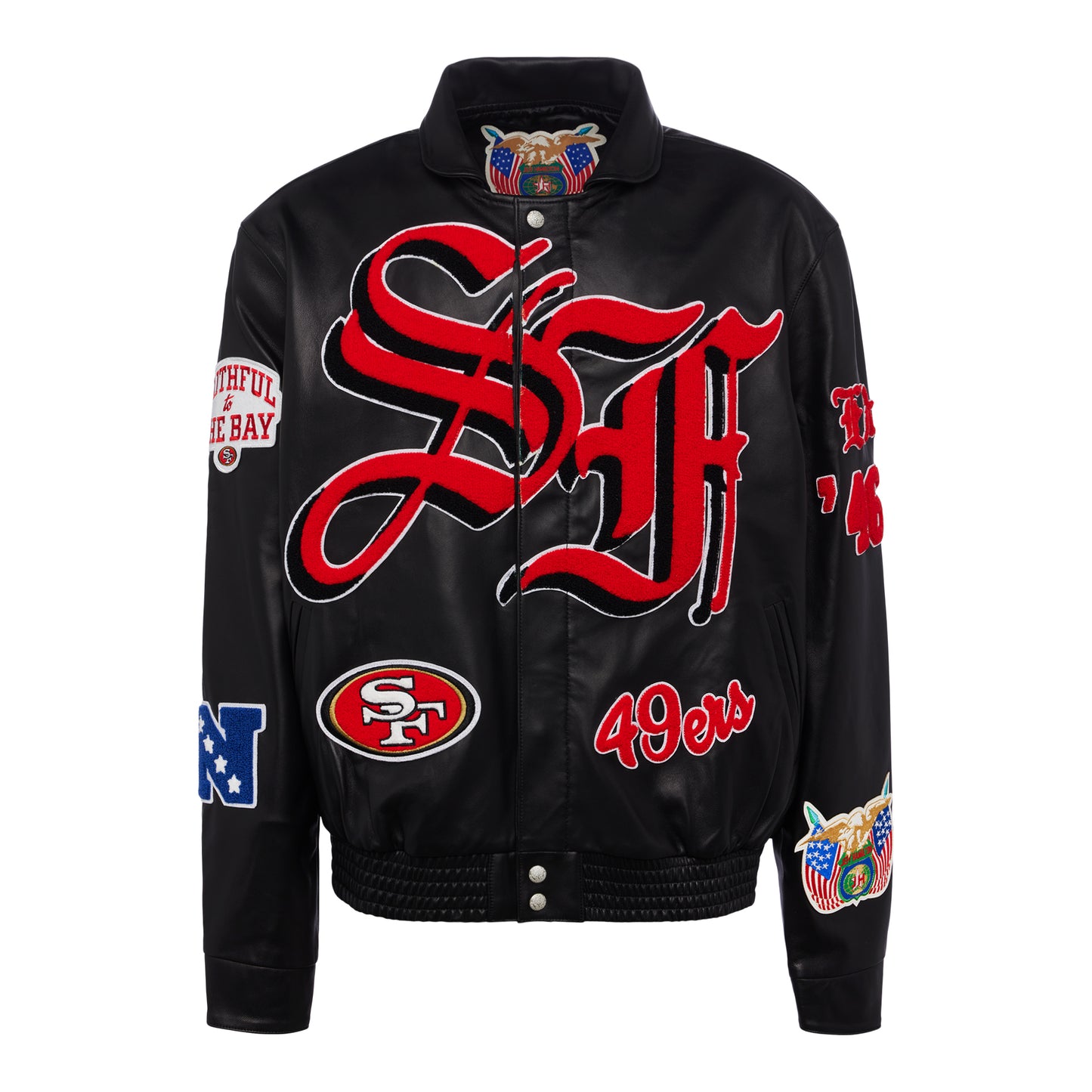 SAN FRANCISCO 49ERS LEATHER JACKET – Jeff Hamilton Shop