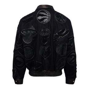 NBA COLLAGE WOOL & LEATHER JACKET Black/Black