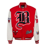 CHICAGO BULLS WOOL & LEATHER VARSITY JACKET - AR