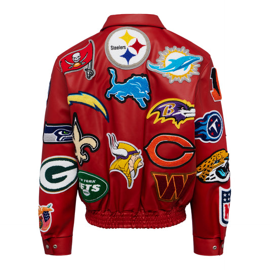 Men's Jeff Hamilton Black Super Bowl LVII Logo Wool & Leather Full-Snap  Jacket