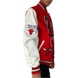 CHICAGO BULLS WOOL & LEATHER VARSITY JACKET - AR