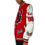 CHICAGO BULLS WOOL & LEATHER VARSITY JACKET - AR