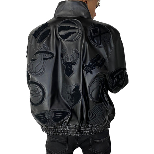 Maker of Jacket Black Leather Jackets NBA Jeff Hamilton New York Knicks