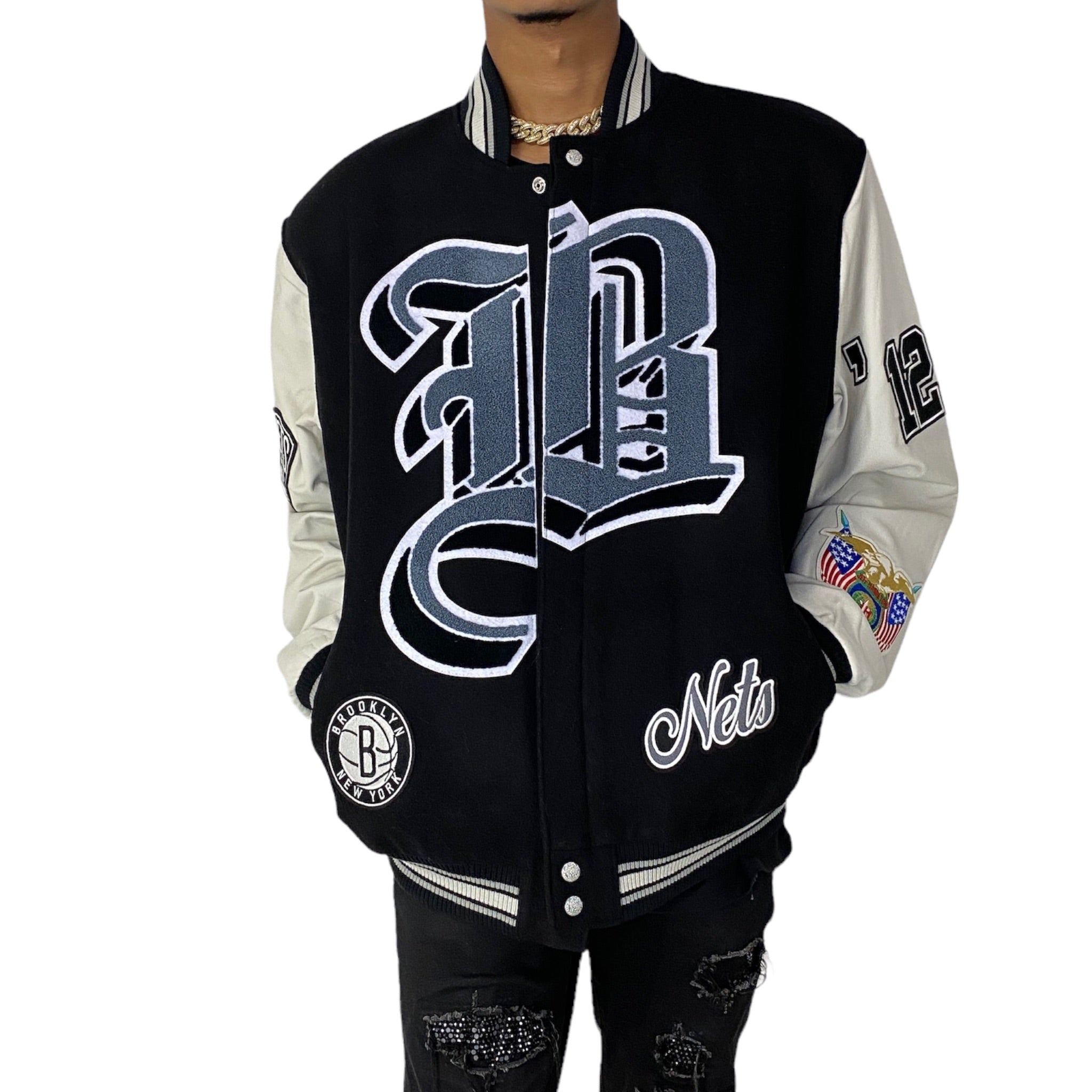 Nets on sale varsity jacket