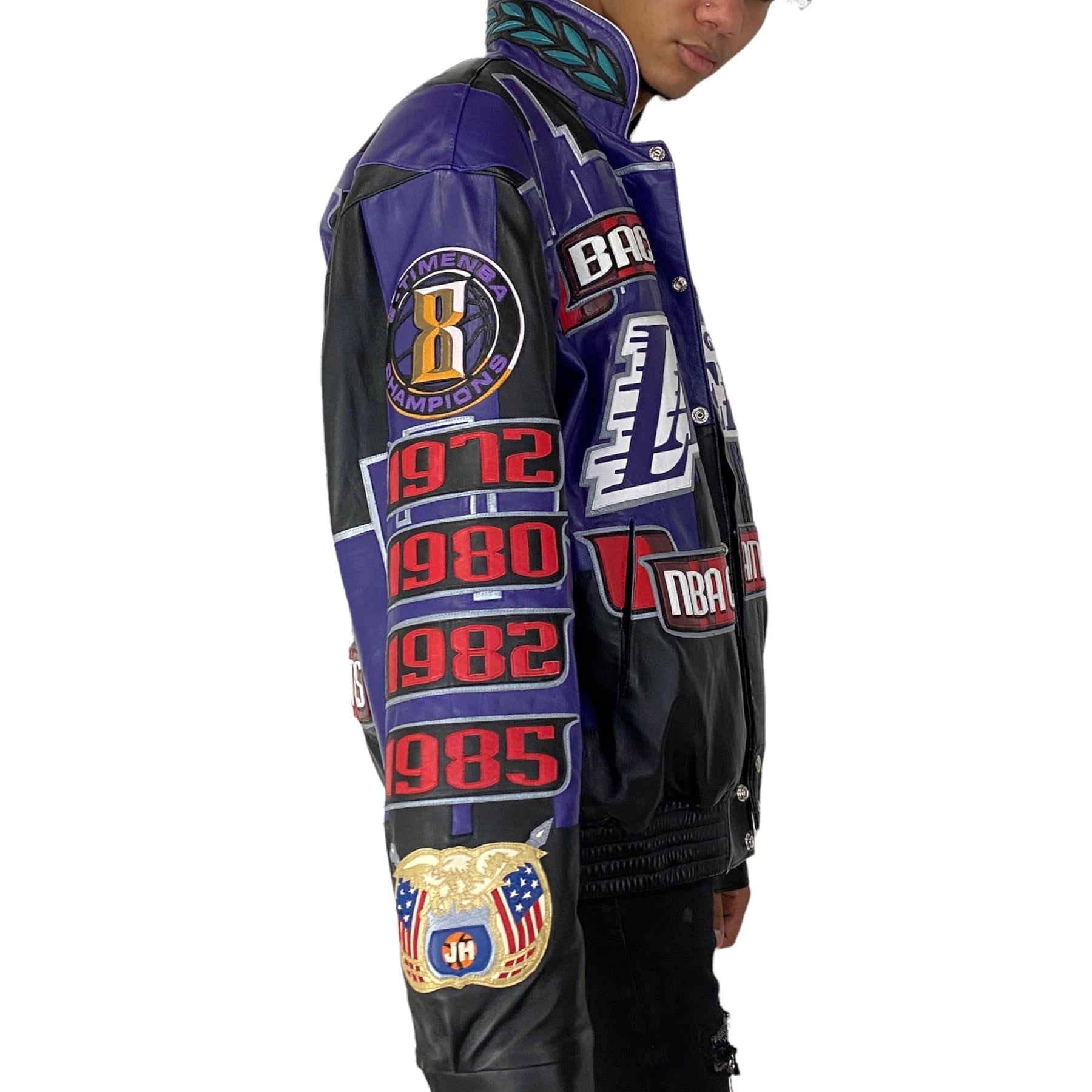 LOS ANGELES LAKERS 2001 CHAMPIONSHIP GENUINE LEATHER JACKET