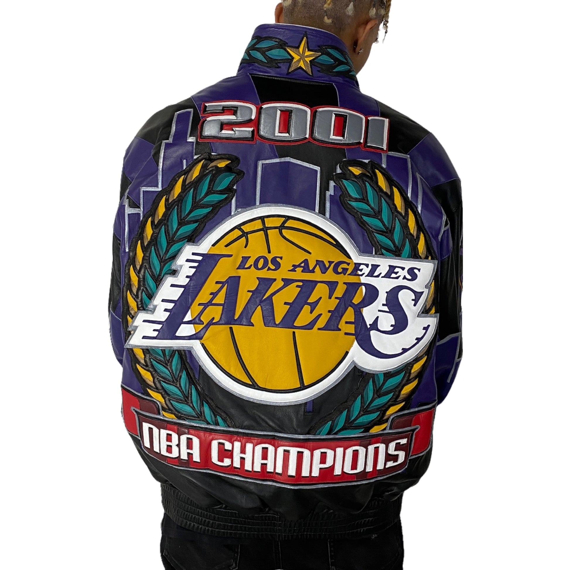 Lakers Back 2 Back Championship Jacket - LA Lakers 2001 Leather Jacket