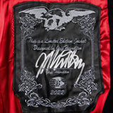 NHL Collage Vegan Leather Jacket Black