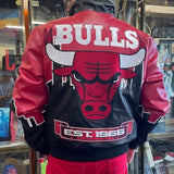 Chicago Bulls Skyline Vegan Leather Jacket