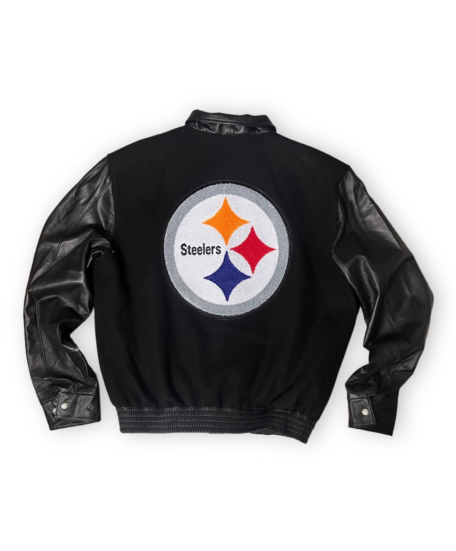 PITTSBURGH STEELERS WOOL & LEATHER VARSITY JACKET – Jeff Hamilton Shop