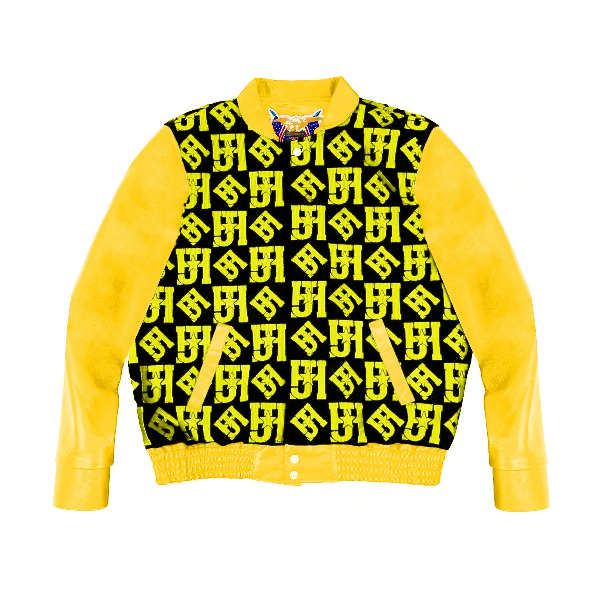 Brand new Yellow & Black Louis Vuitton varsity jacket. in 2023