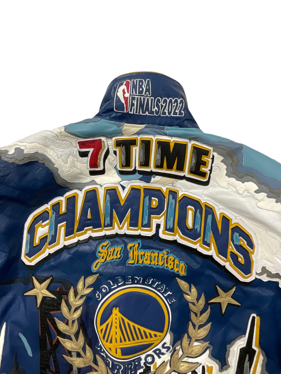GOLDEN STATE WARRIORS 7TH CHAMPIONSHIP LEATHER JACKET Jeff