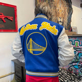 Golden State Warriors 7Th Championship Wool & Leather Jacket