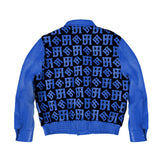 Jh Monogram Wool & Leather Jacket